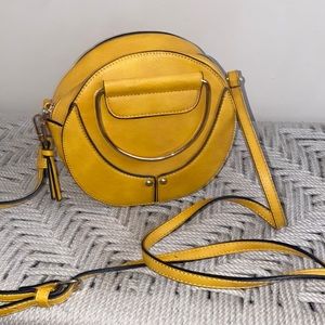 Yellow round Crossbody